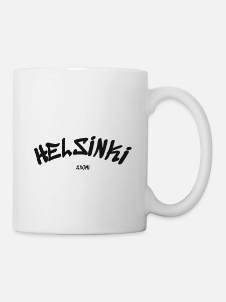 Helsinki - Finnland - Finland - Suomi - Slogan - Tasse - Weiß
