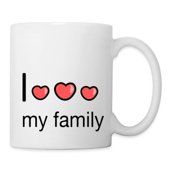 J’aime ma famille - Mug blanc - blanc - Droite