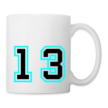 13 Zahl symbol - Tasse - Weiß - Rechts