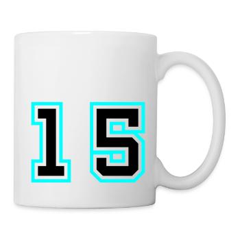 Symbole de 15 chiffres - Mug blanc - blanc - Droite
