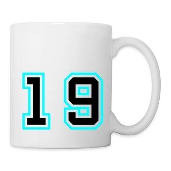 19 Zahl symbol - Tasse - Weiß - Rechts