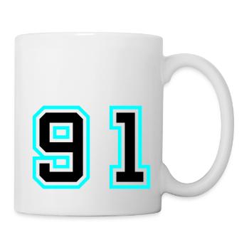 91 Symbole numérique - Mug blanc - blanc - Droite