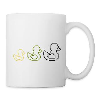 Canards pixellisés - Mug blanc - blanc - Droite