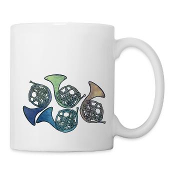 Waldhörner - Tasse - Weiß - Rechts