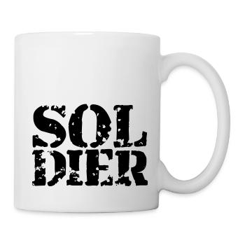 Stempel Soldat Logo Krieg General Freiheitskämpfer - Tasse - Weiß - Rechts