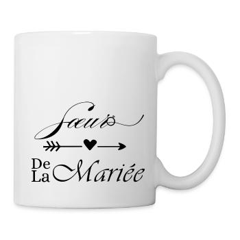 Schwester der Braut - Tasse - Weiß - Rechts