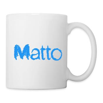 Matto blue text great name - Mug - white - Right