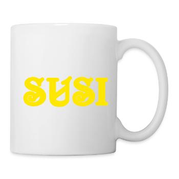 Vintage Text Susi Yellow Text - Mug - white - Right