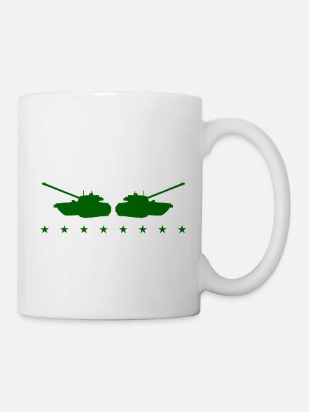 panzer - Tasse - Weiß