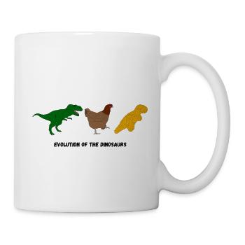 Évolution des dinosaures - Mug blanc - blanc - Droite