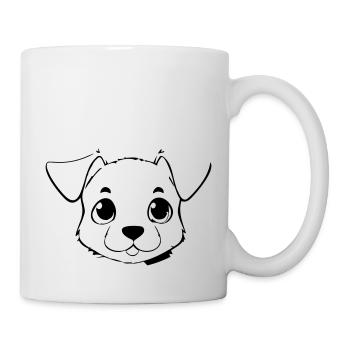 Niedlicher Hund - Tasse - Weiß - Rechts