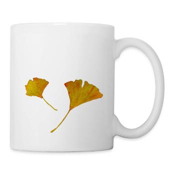 autumn leaves of Ginkgo biloba - Mug - white - Right