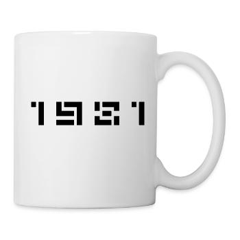 Geburtsjahr Geburtstag Born In - Made in 1981 - Tasse - Weiß - Rechts