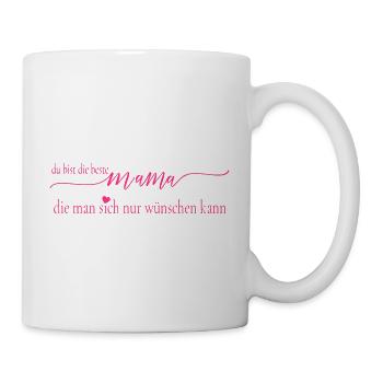 Die beste Mama! Pesonalisierbar - Tasse - Weiß - Rechts