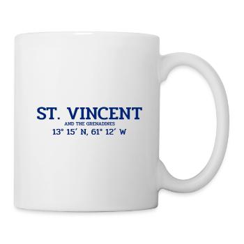 Saint Vincent Coordinates Koordinaten West Indies - Mug - white - Right