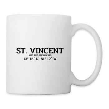 Saint Vincent Coordinates Koordinaten West Indies - Mug - white - Right