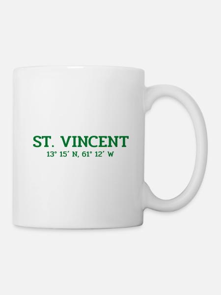 Saint-Vincent coordonne Koordinaten West Indies - Mug blanc - blanc
