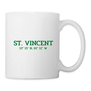 Saint Vincent Coordinates Koordinaten West Indies - Mug - white - Right