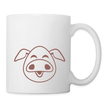 Visage De Cochon Animal Amour Petit Cochon Mignon - Mug blanc - blanc - Droite