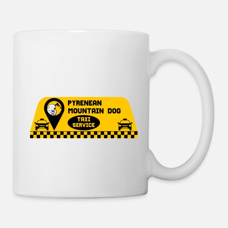 Pyrenäen-Sennenhund-Taxiservice - Tasse - Weiß