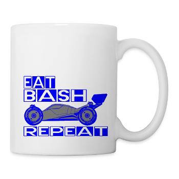 eat bash repeat blue - Tasse - Weiß - Rechts
