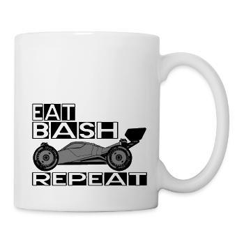 eat bash repeat - Tasse - Weiß - Rechts