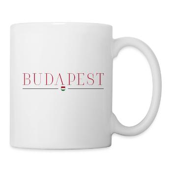 Budapest, Ungarn Stil Design T-Shirt - Tasse - Weiß - Rechts