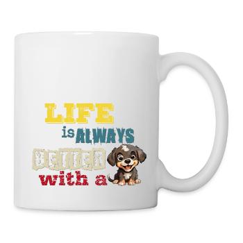 la vie est toujours meilleure avec un bouvier bernois - Mug blanc - blanc - Droite