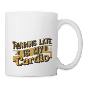 Spätes Cardio - Sport Humor - Tasse - Weiß - Rechts