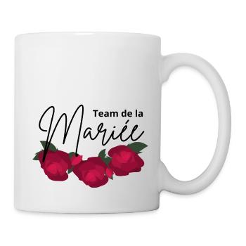 Minimalist Red Flower Bridal Team - Mug - white - Right