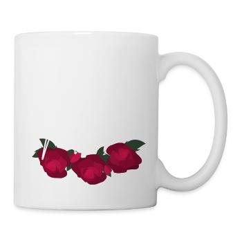 Minimalist Red Flower Bridal Team - Mug - white - Right