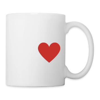 Buchstabe y rotes Herz - Tasse - Weiß - Rechts