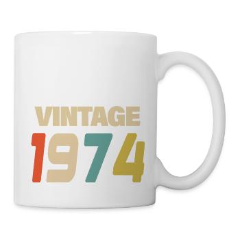 1974 Vintage Retro Classique 1974 - Mug blanc - blanc - Droite