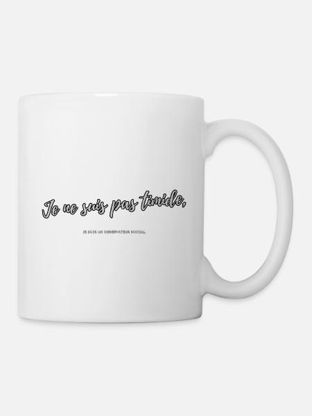 Schüchtern - Tasse - Weiß
