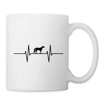 Heartbeat with horse - Mug - white - Right