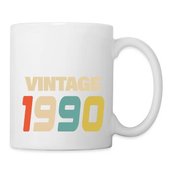 1990 Vintage Retro Classic 1990 - Tasse - Weiß - Rechts