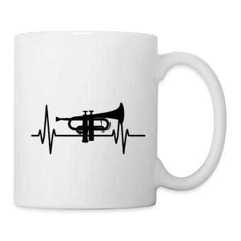 Trompeten-Herzschlag - Tasse - Weiß - Rechts