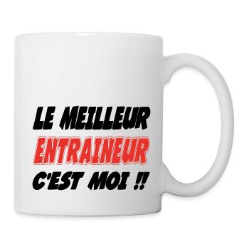 Le meilleur ENTRAINEUR c'est moi !!! - Mug blanc - blanc - Droite