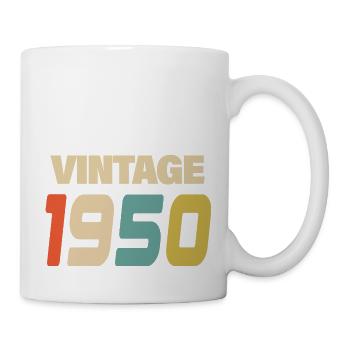 1950er Jahre Vintage Retro Classic 1950er Jahre - Tasse - Weiß - Rechts