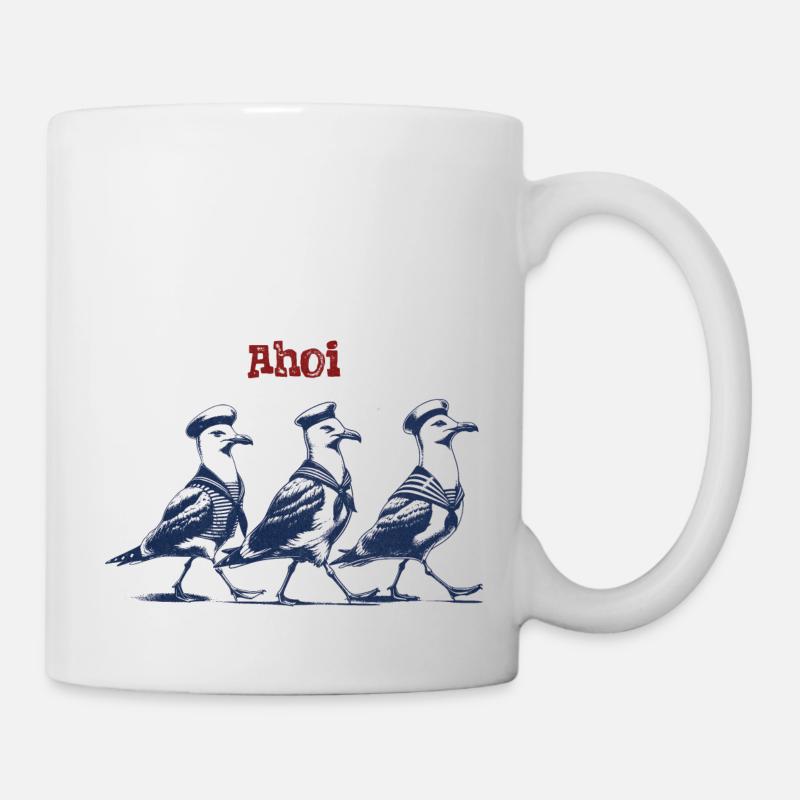 Ahoi Möwen - Tasse - Weiß