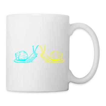 Schnecken Schneckenhaus Schnecke 80er 90er - Tasse - Weiß - Rechts