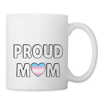 Stolze Mama Trans Flagge Herz - Tasse - Weiß - Rechts