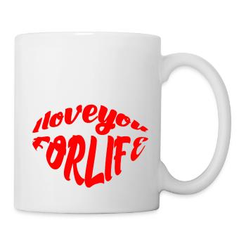 Je t’aime pour la vie - Mug blanc - blanc - Droite