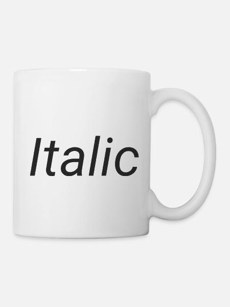 Italic - Mug - white