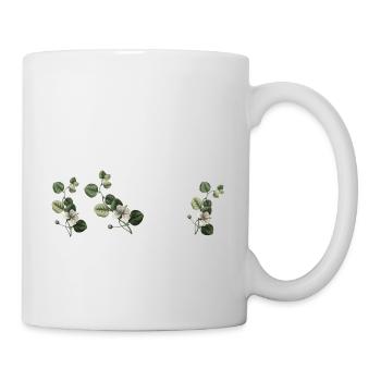 Numéro 100 floral vert - 100e anniversaire floral - Mug blanc - blanc - Droite