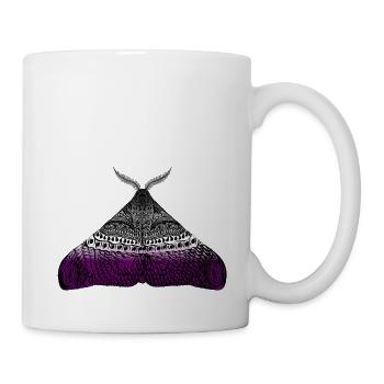 Motif de papillon de la fierté asexuée A - Mug blanc - blanc - Droite