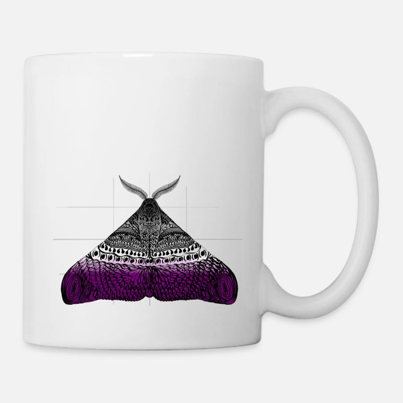 Asexual pride Motte Motiv A - Tasse - Weiß