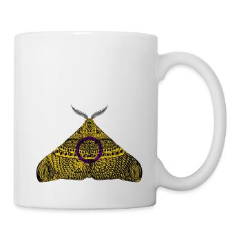 Motif de papillon de la fierté intersexe A - Mug blanc - blanc - Droite