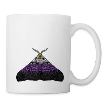 Non binary pride moth - Mug - white - Right