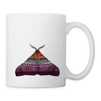 Lesbian pride moth - Mug - white - Right